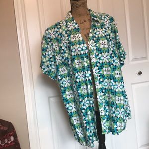 Linen top and cropped pant set